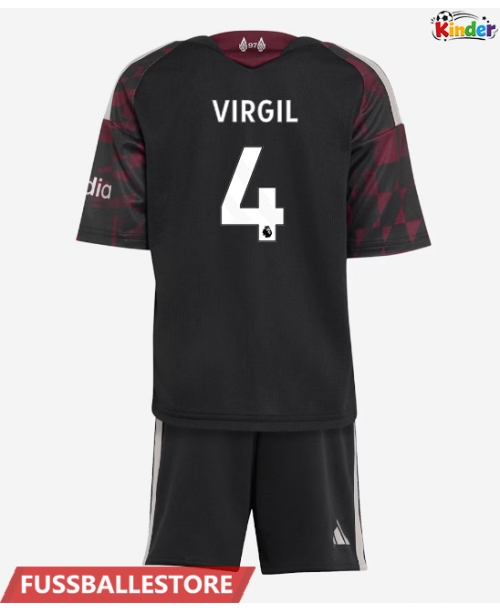 Günstige Liverpool Virgil van Dijk #4 3rd trikot Kinder 2026-27 Kurzarm (+ Kurze Hosen)